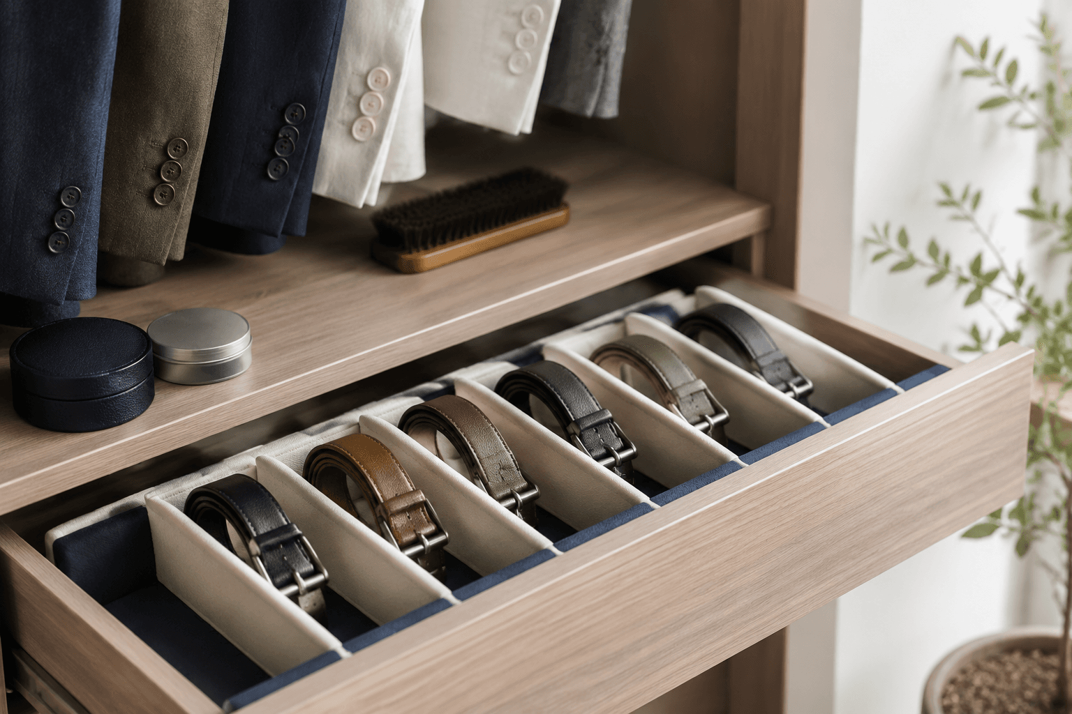 Belt Roll Organizer — in use